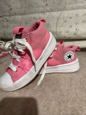 Converse Kids Pink High-Top Canvas Sneakers